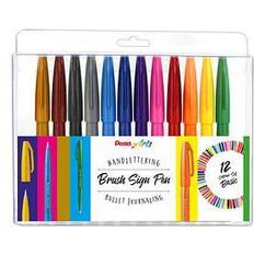 Pentel 12 SES15-12 Brush-Pen-Set farbsortiert