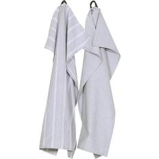 Recycled by Wille Agda 2-Pack Kökshandduk Grå, Vit (70x50cm)