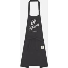 Cotone Grembiuli Maison Kitsuné Apron Cafe Black Onesize Grembiule Nero