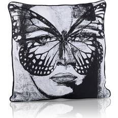 Carolina Gynning Secret Butterfly 65x65 Kissenbezug Weiß, Schwarz