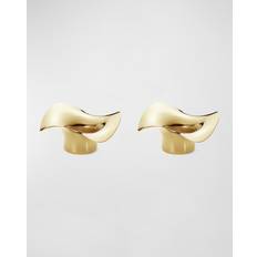 Træ Fyrfadsstager Georg Jensen Cobra 2 Stk Ø 10,6 x H 4,9 cm Rustfrit Stål Fyrfadsstage