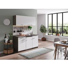 Respekta Cuisine Kitchenette Single Chêne York Blanc Oliver 150 cm