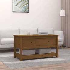 vidaXL 102x49x55 massivt fyrretræ Sofabord
