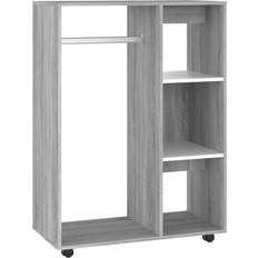 Gris Armoires vidaXL Garde-robe Sonoma Gris 80x40x110 cm Bois d'Ingénierie Armoire