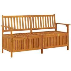 Marron Bancs de Rangement vidaXL Storage Bench 58.3' Solid Wood Acacia Banc de Rangement