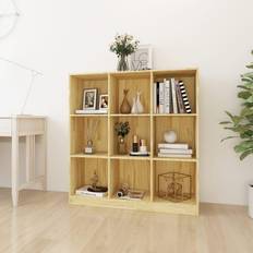 vidaXL Bogskab/rumdeler 104x33,5x110 massivt fyrretræ Bogreol