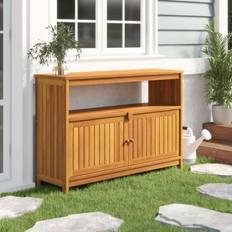 Consolle vidaXL Tavolo da Giardino 110x35x75 cm Legno Massello Acacia Consolle 35x110cm