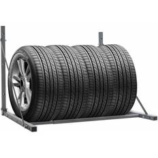 vidaXL Tyre Rack Silver Steel Shelving System