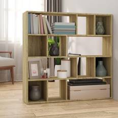 vidaXL Cabinet Room Divider Sonoma Oak 105 x 24 x 102 cm Book Shelf