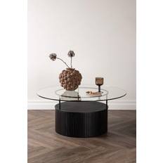 Venture Design Ede svart/klarglas Soffbord