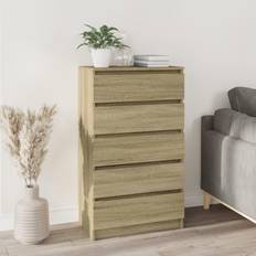 Oak Chest of Drawers vidaXL Cabinet Sonoma Oak 60 x 36 x 103 cm Chest of Drawer