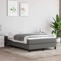 vidaXL Stof Donkergrijs Bedframe 120x200 cm