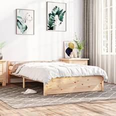 vidaXL 140 Solid Wood Bed Frame Bedstead Bed Base Sängram