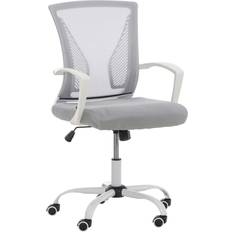 Gris Chaises de bureau CLP Fauteuil Tracy Blanc Gris Clair Chaise de bureau