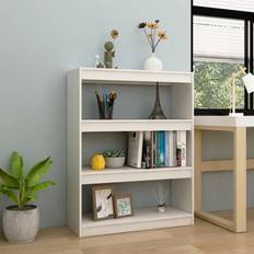 vidaXL Massivt Fyrretræ Hvid 100 x 30 x 103 cm Bogreol