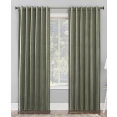 Gardiner sammet grön Sun Zero Hampshire Sammet Brusreducerande Termisk Panel 127 cm x 213 cm 127x213.36cm