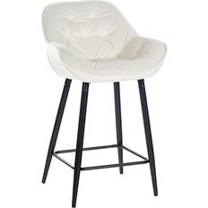 CLP Gibson En Tela O Terciopelo Crema 57.5 x 54 x 93.5 cm Taburete de bar