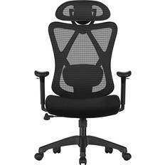 Polyester Bürostühle Songmics OBN063B01 Black Bürostuhl 123.5cm