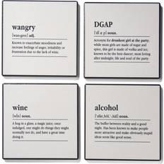 Definitions Set of 4 Ceramic Coasters 4.25''D