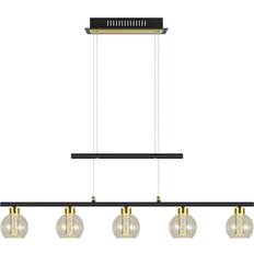 Näve LED Brass 5 Lampor Höjdjusterbar Pendellampa