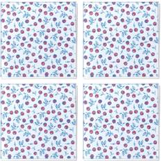 American Atelier Cherries Galore Set of 4 Glass Coasters 4 x 4 Coaster 4pcs