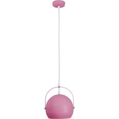 Näve Hængelampe Colorado Med Rund Skærm Pink Pendel