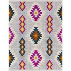 Pink and blue rug Surya Iberian Pink, Blue