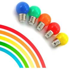 Oranje Snoerlichten 10er Set Bunte LED Kugellampen je 2x Rot Grün Blau Gelb Orange