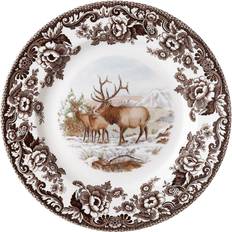 Spode Dessert Plates Spode Woodland American Wildlife Elk Salad Asjett