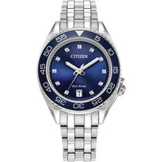 Citizen Watches Citizen Eco-Drive Sport Luxury Watch, 35mm Blue/Silver