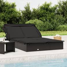 Zonnebedden vidaXL Ligbed 2-Persoons Met Dak 213 x 118 x 97 cm