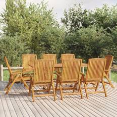 Teak Patio Chairs vidaXL Gartenstühle Verstellbar