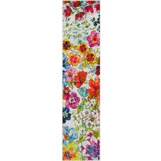 Mohawk Home Prismatic Blossoms Rainbow Green, Blue, Pink, Yellow, Red, White, Multicolor