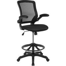 Ergonomic kontorstol Flash Furniture Mid-Back Black Mesh Ergonomic Drafting Office Chair