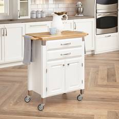 Beige Trolley Tables Homestyles Madison White Prep Trolley Table