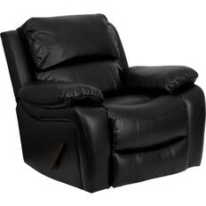 Black Armchairs Flash Furniture Black Leather Rocker Recliner MEN-DA3439-91-BK-GG Armchair