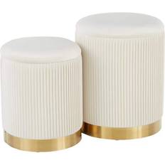 Gold Stools Lumisource Marla Collection PLT Pouffe