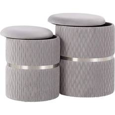 Silver Nesting Tables Lumisource Cinch Ottoman Nesting Table