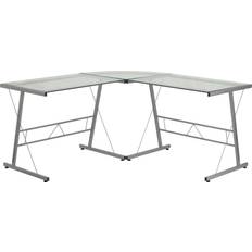 L shape desk Flash Furniture L-Shape Computer Desk With Silver Metal Frame Escritorio de escritura