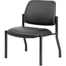 Black Office Chairs Boss Office Products B9595AM-BK-400 Antimicrobial Armless Guest Office Chair