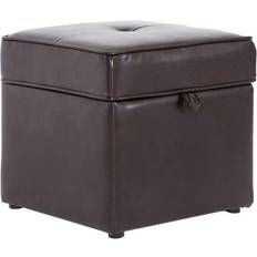 Baxton Studio Sydney Brown Modern Sittepuff