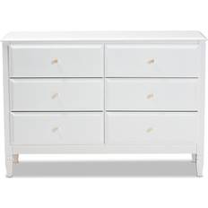 Baxton Studio White Chest of Drawers Baxton Studio Naomi Chest of Drawer