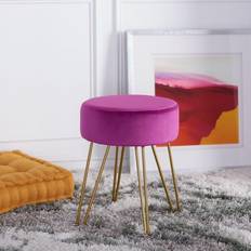 Gold Pouffes Safavieh Abrea Round Pouffe