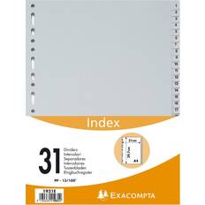 Grey Binders & Folders Exacompta Numerical Dividers 1 A4