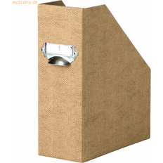 Rössler Magazine File A4 with Handle and Index Card Special Line Hazelnut