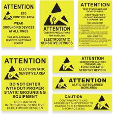 Gelb Hinweisschilder Quadrios Aufkleber Bogen ESD Warnhinweis