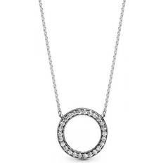 Pandora Collane Pandora Circle of Sparkle Necklaces - Silver/Transparent