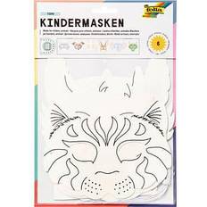 Weiß Selbermachen (DIY) Folia Kindermasken Tiere, Basteln