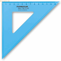 Trasparente Accessori per penna Staedtler 10 x Zeichendreieck 21cm 45/45 Gr. transparent/blau