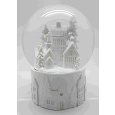 White Globes Northlight 5.5" Snowy Christmas Church Musical Water Globe